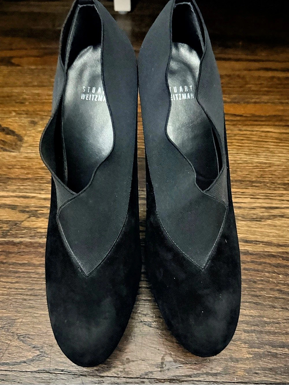 Stuart Weitzman Black Suede Platform Bootie Heels 🖤✨9.5